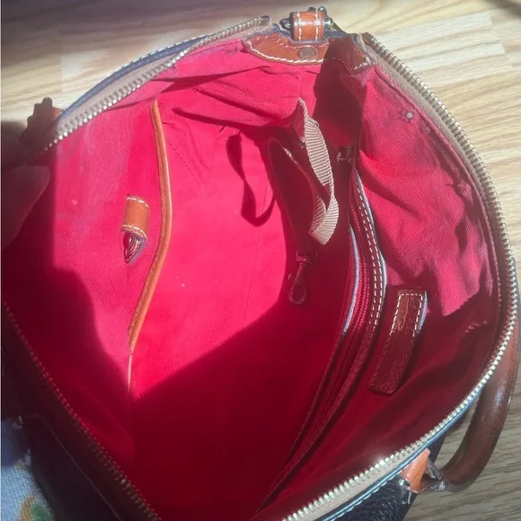 Dooney & Bourke Black and Brown Satchel - Picture 3 of 5